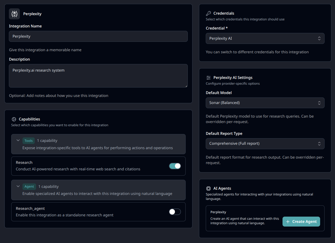 Perplexity AI Research Integration for PromptlyAgent